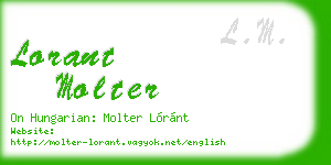 lorant molter business card